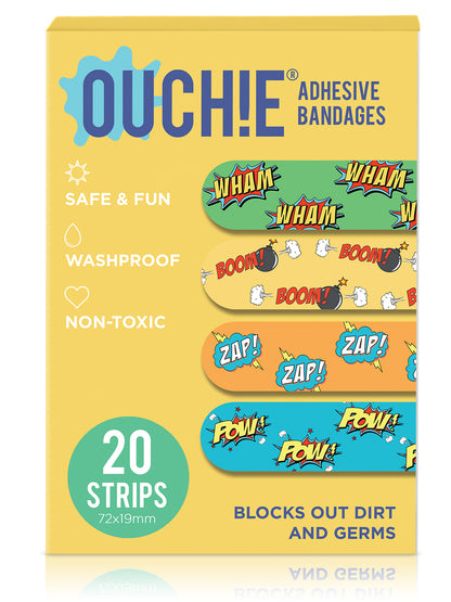 Ouchie Kids Bandages Pack of 20 - Comic