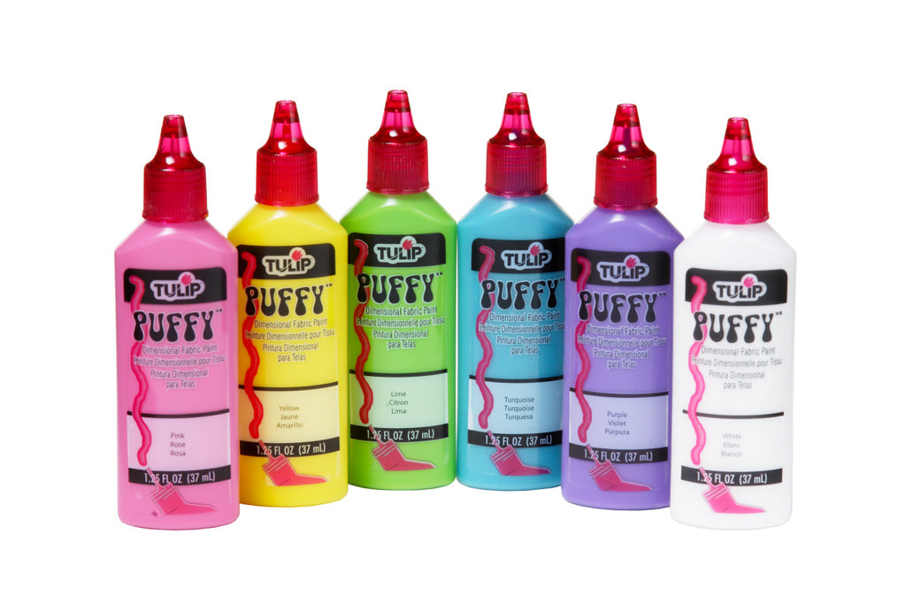 Puffy Dimensional Fabric Paint - 6 Pack