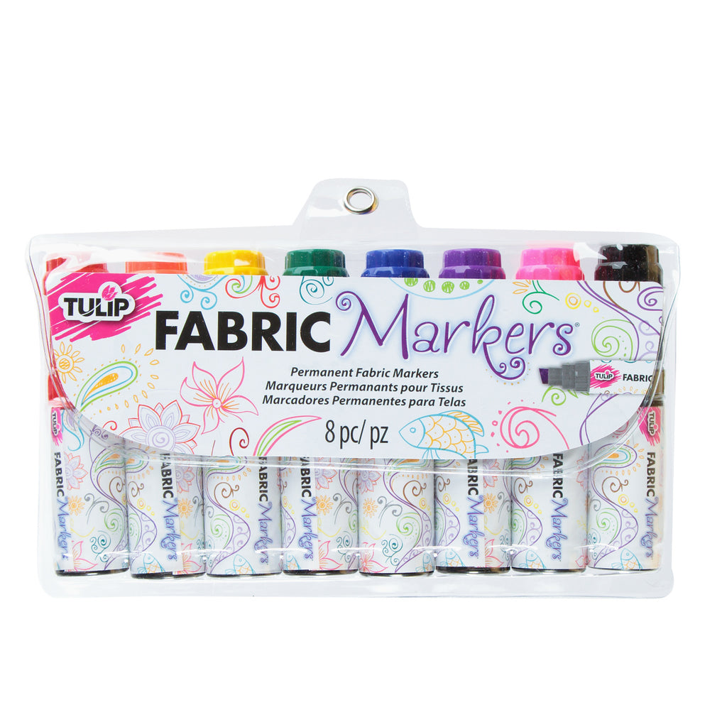 Jumbo Chisel Tip Fabric Markers 8 Pack