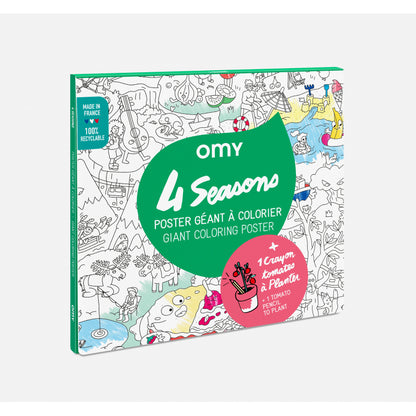 Giant Poster + Stickers - 4 Seasons + Planting Pencil