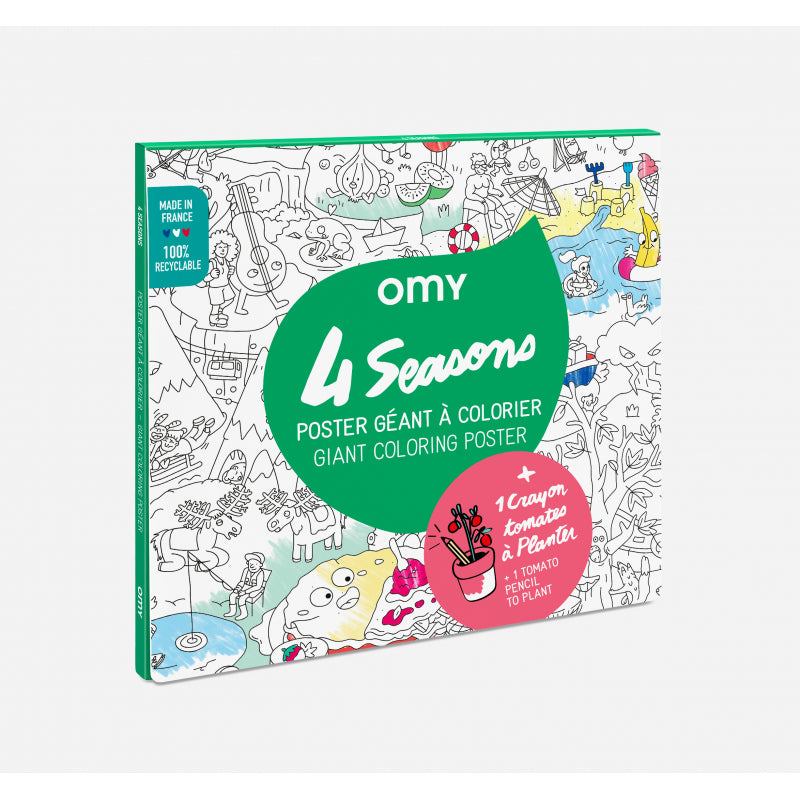 Giant Poster + Stickers - 4 Seasons + Planting Pencil