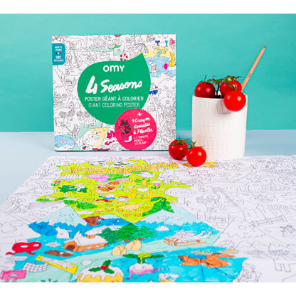 Giant Poster + Stickers - 4 Seasons + Planting Pencil