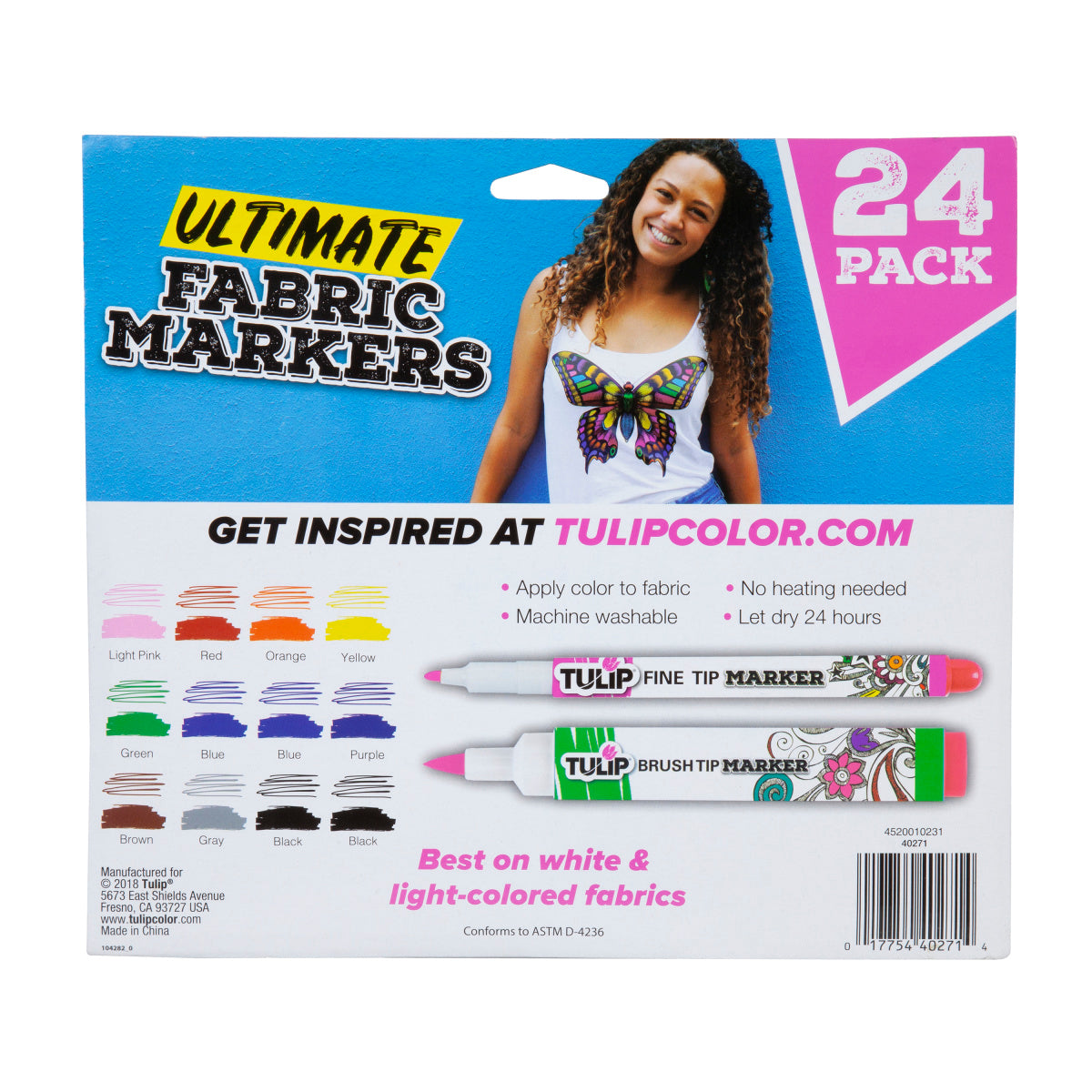 Ultimate Fabric Marker Rainbow 24 Pack