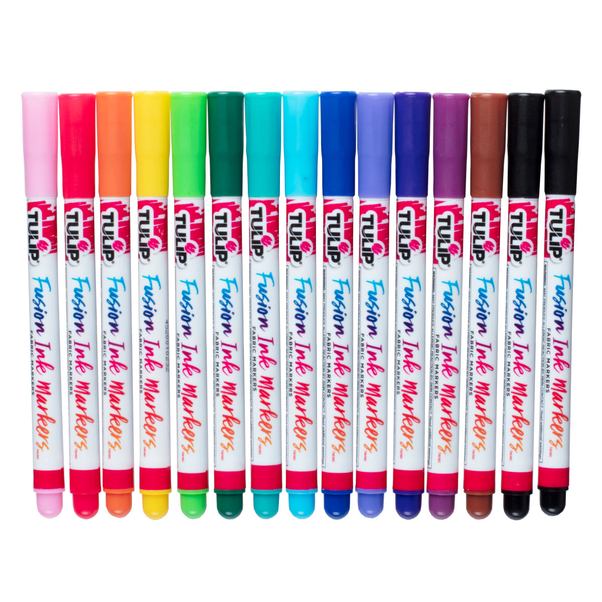 Tulip Bullet Tip Fusion Ink Fabric Markers - 15 Pack Prism