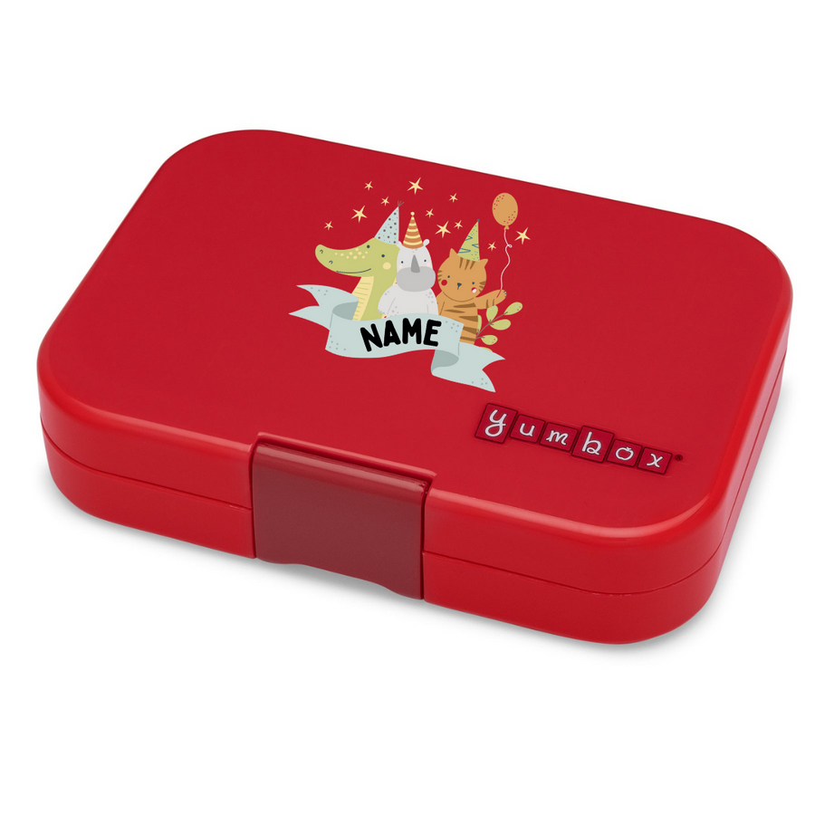 Yumbox 6 Section Original- Wow Red Funny Monsters