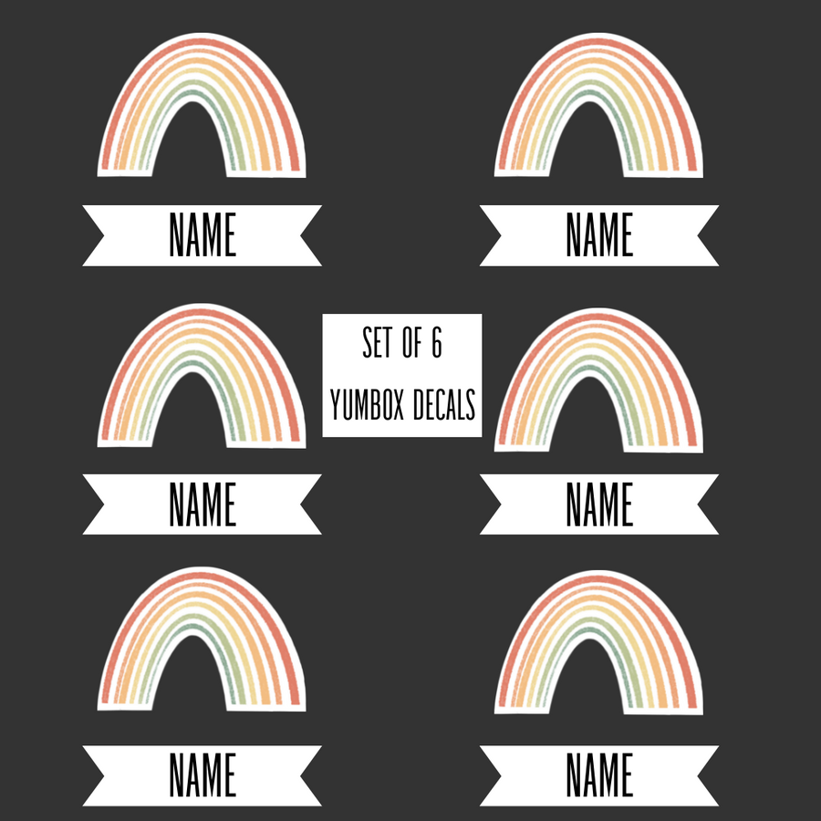 Personalised Yumbox Sticker Decals - Set of 6