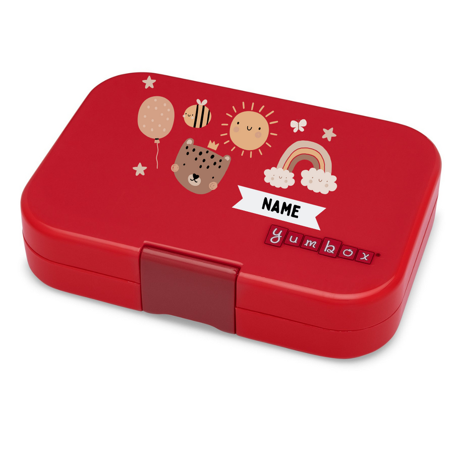 Yumbox 6 Section Original- Wow Red Funny Monsters