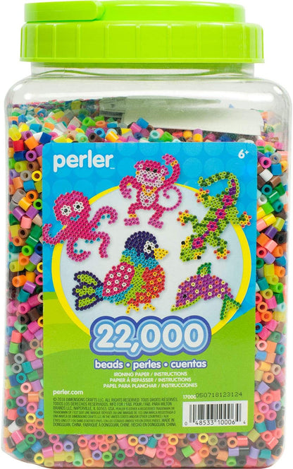 Perler Beads Bulk Assorted Multicolour Fuse Beads - 22,000 Multi-Mix