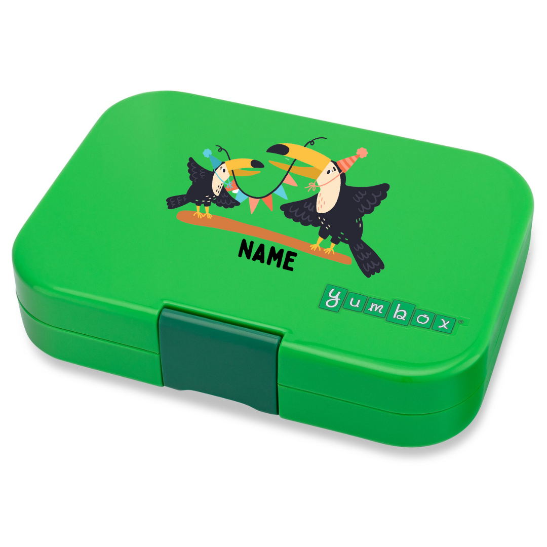 Yumbox 4 Section Panino- Bamboo Green Shark