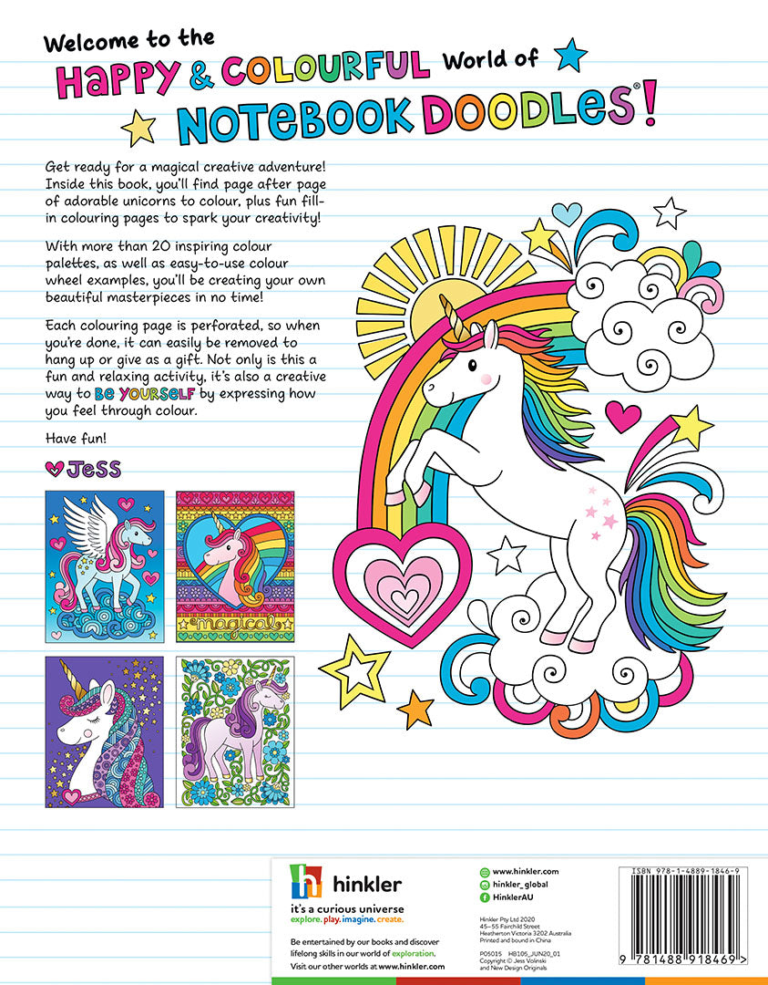 Design Originals Notebook Doodles:  Unicorns
