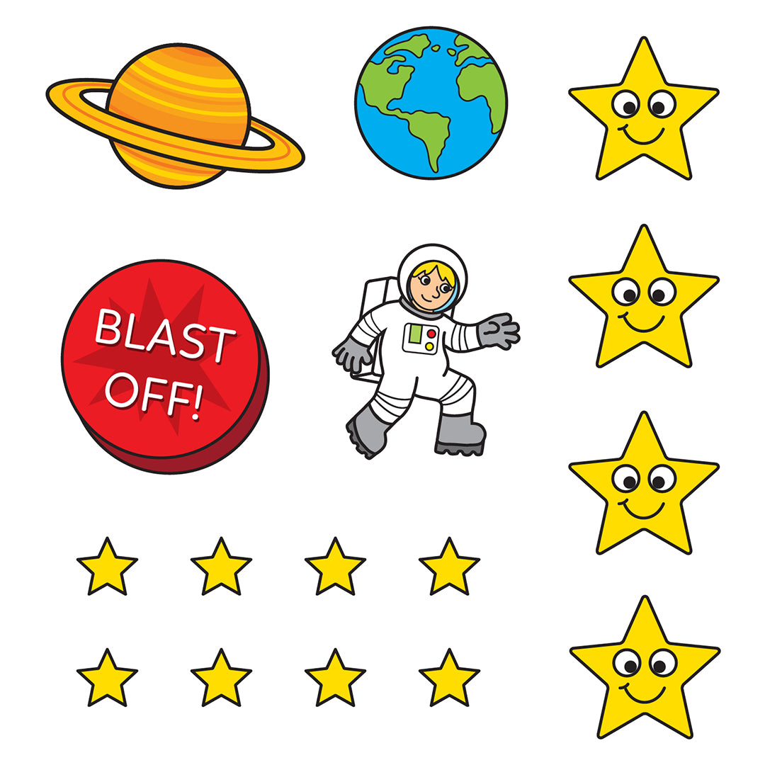 Outer Space Sticker Colouring Books (10 PACK)