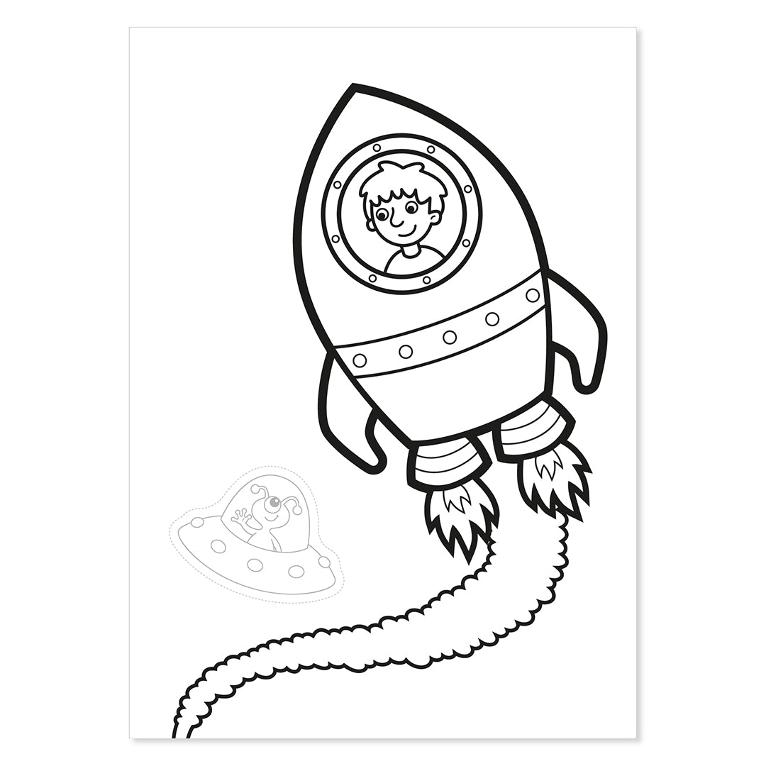 Outer Space Sticker Colouring Books (10 PACK)