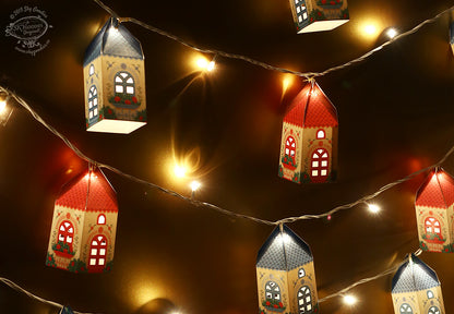 Set of 10 Mini Happy Home with Fairy Lights - Electric with 2 Pin Plug