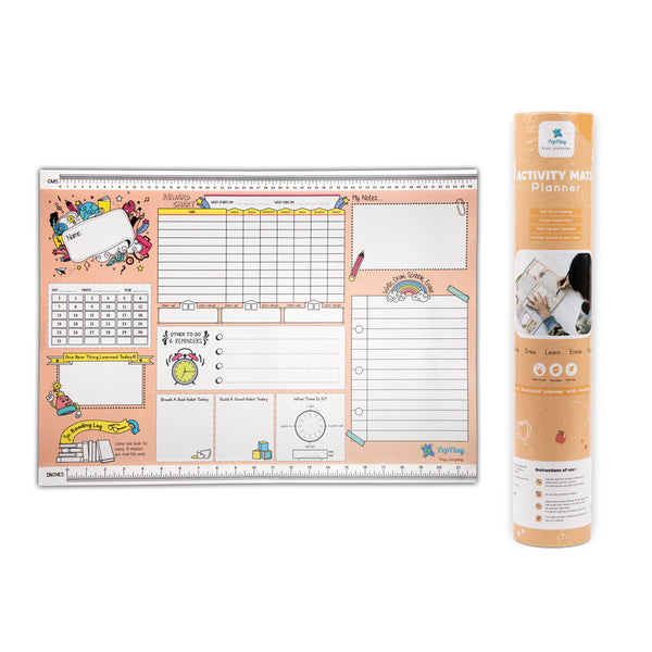 PepPlay Activity Mats - Planner Peach