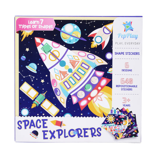 Educational Shape Sticker - Space Explorers