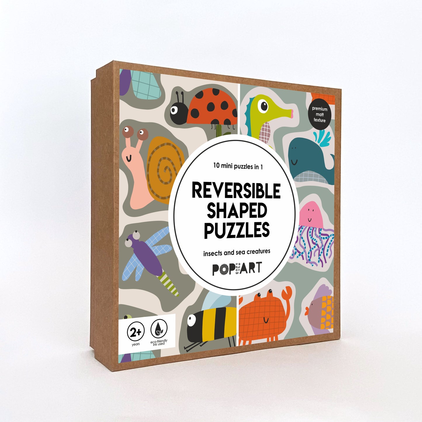 Reversible Shaped Puzzle | Insects & Sea Creatures