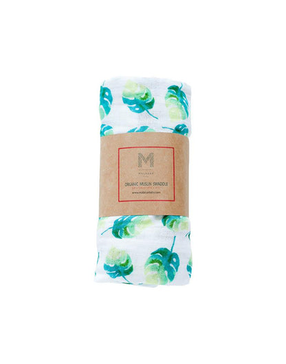 Organic Muslin Swaddle - Leaf