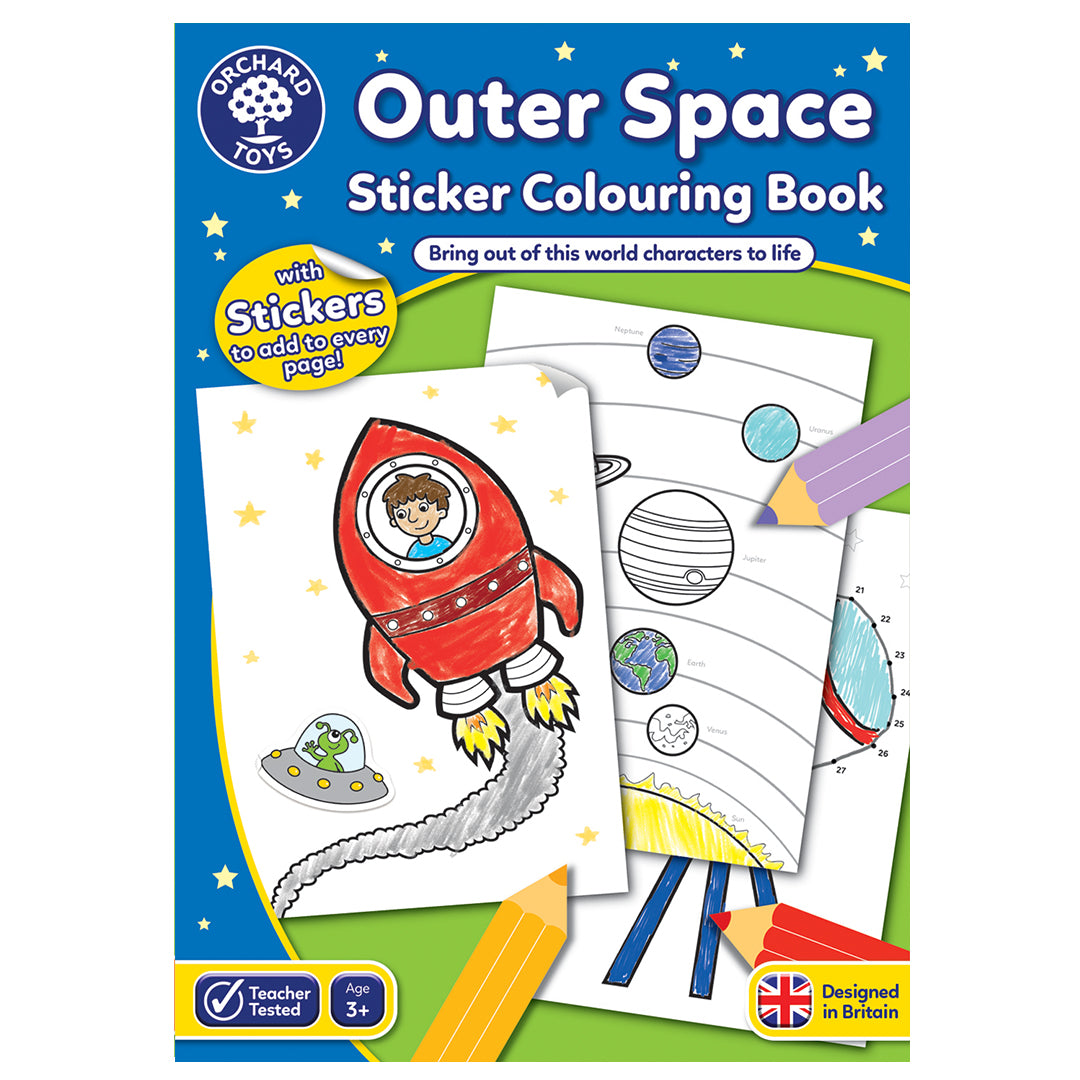 Outer Space Sticker Colouring Book