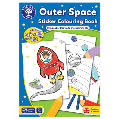 Outer Space Sticker Colouring Book