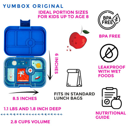 Yumbox 6 Section Original- Neptune Blue