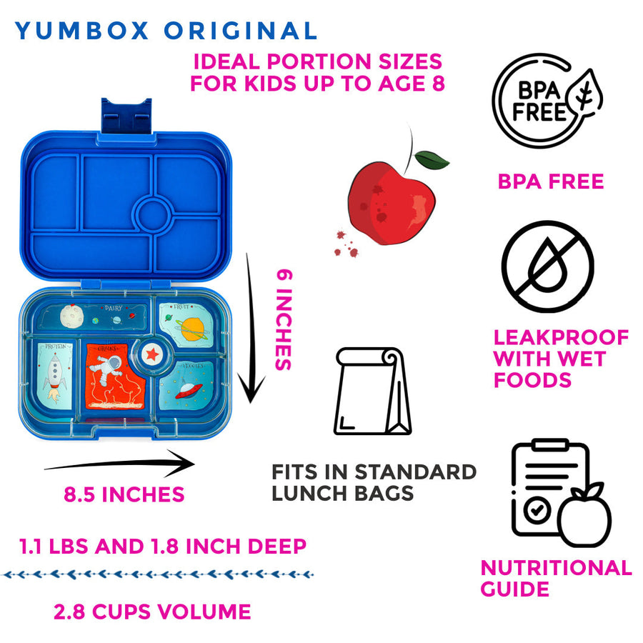 Yumbox 6 Section Original- Neptune Blue