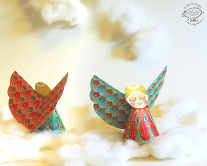 Set of 6 Paper Angels DIY Paper Craft
