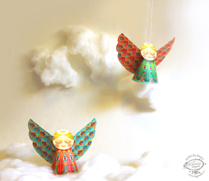 Set of 6 Paper Angels DIY Paper Craft