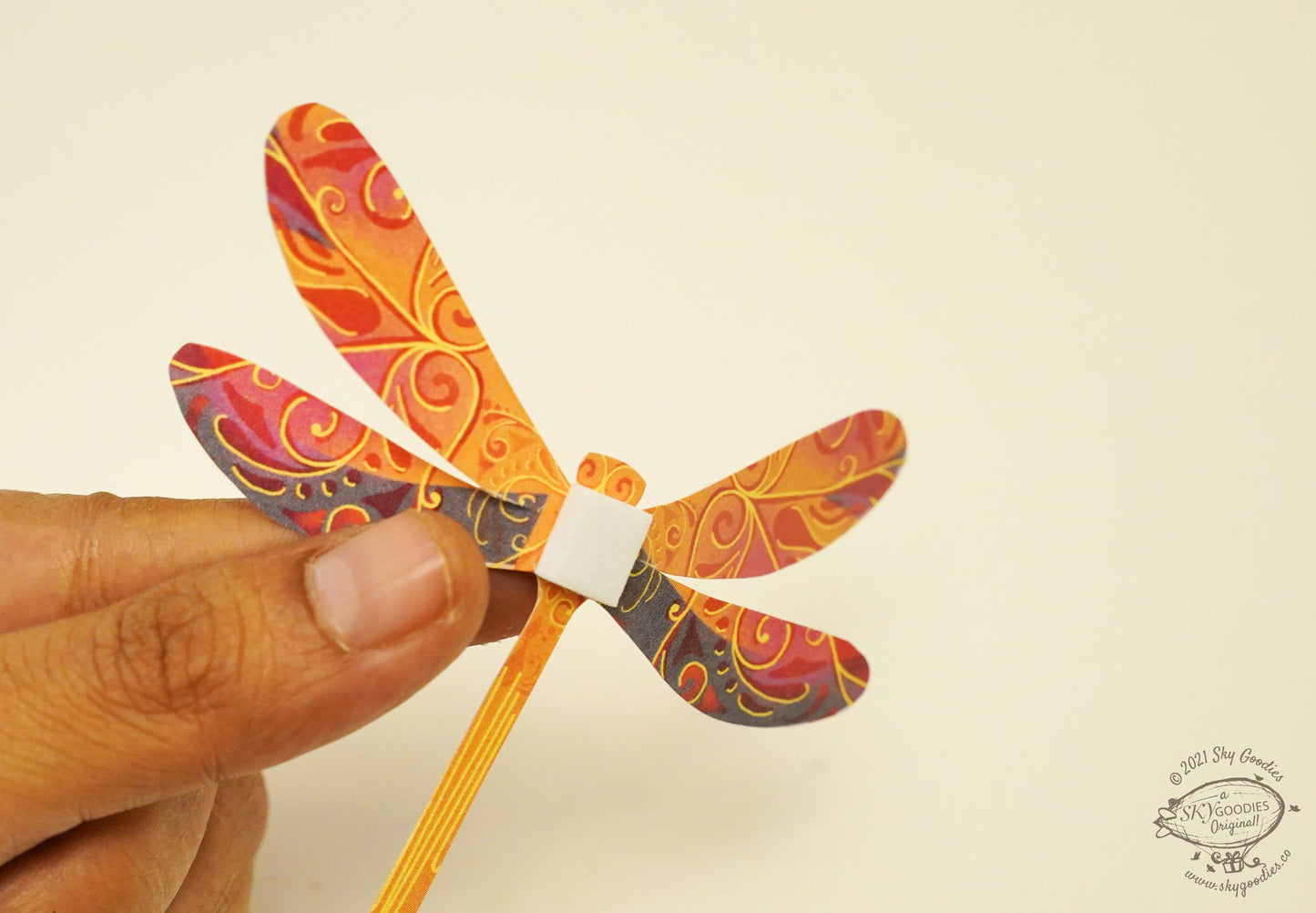 Paper Dragonflies for Wall Decoration: Set of 24