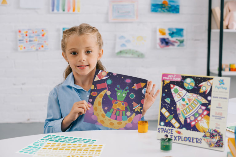 Educational Shape Sticker - Space Explorers