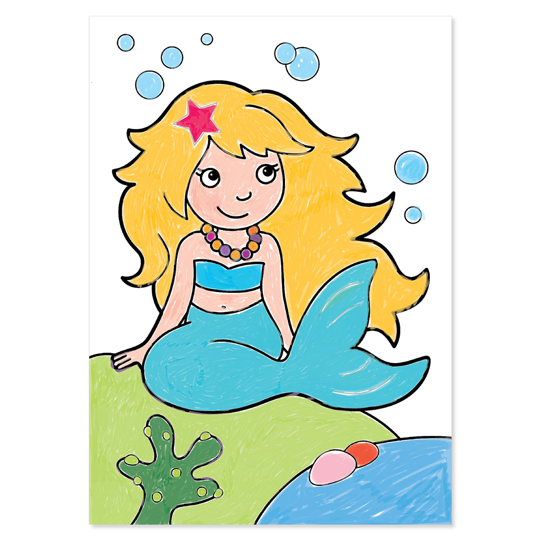 Unicorns, Mermaids and more! Sticker Colouring Book