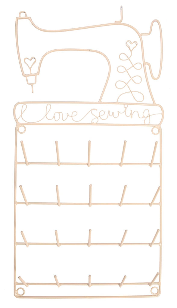 Sewing Spool Holder for 20 Cotton Threads - Cream