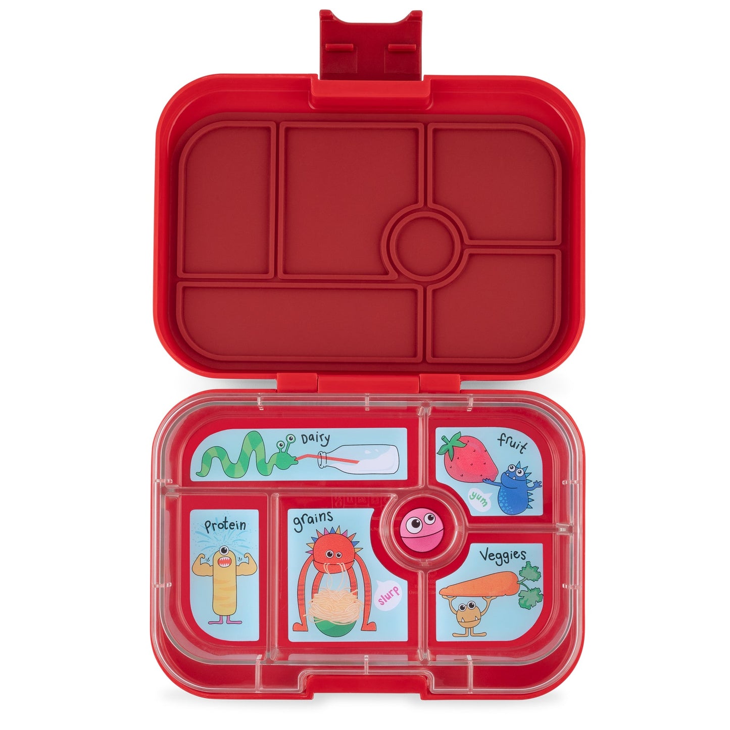 Yumbox 6 Section Original- Wow Red Funny Monsters