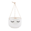 Eyes Shut Hanging Planter