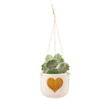 Gold Heart Hanging Planter