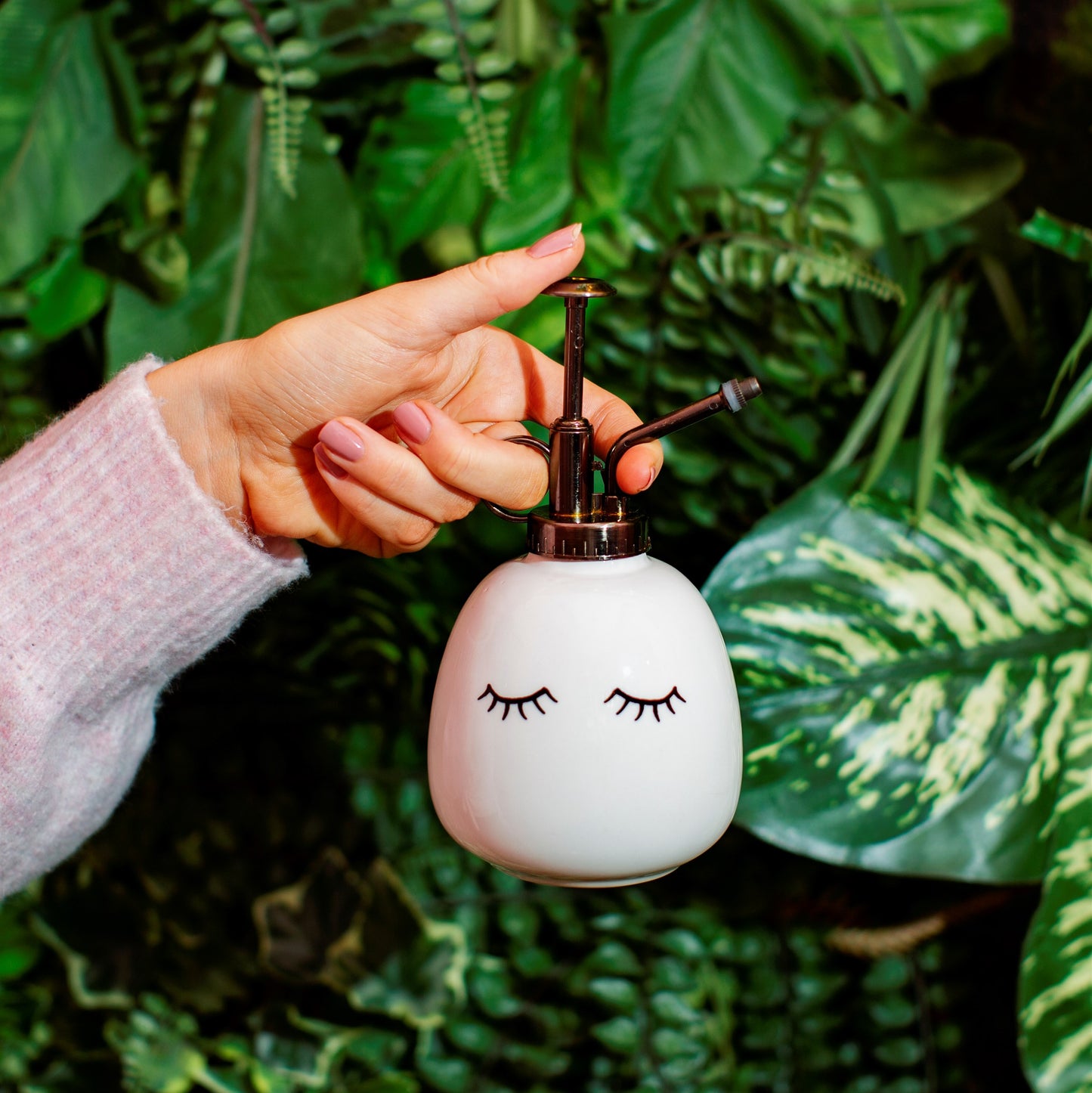 Eyes Shut Ceramic Plant Mister