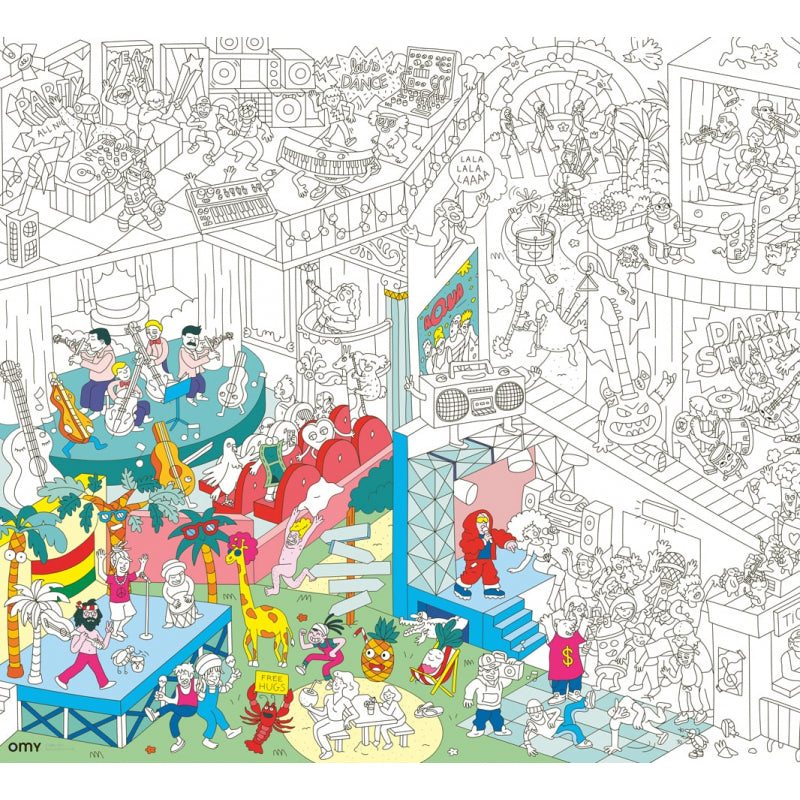 Giant Colouring Poster - Music