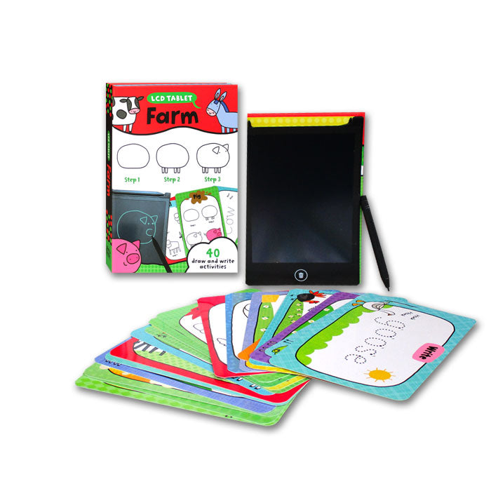 Farm LCD Tablet with Flashcards Pack