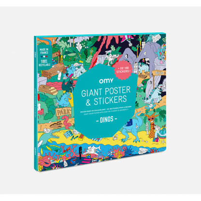 Giant Poster + Stickers - Dinos