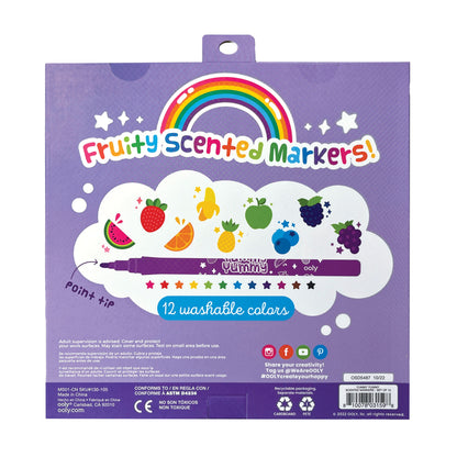 Yummy Yummy Fruit Scented Markers - Set of 12