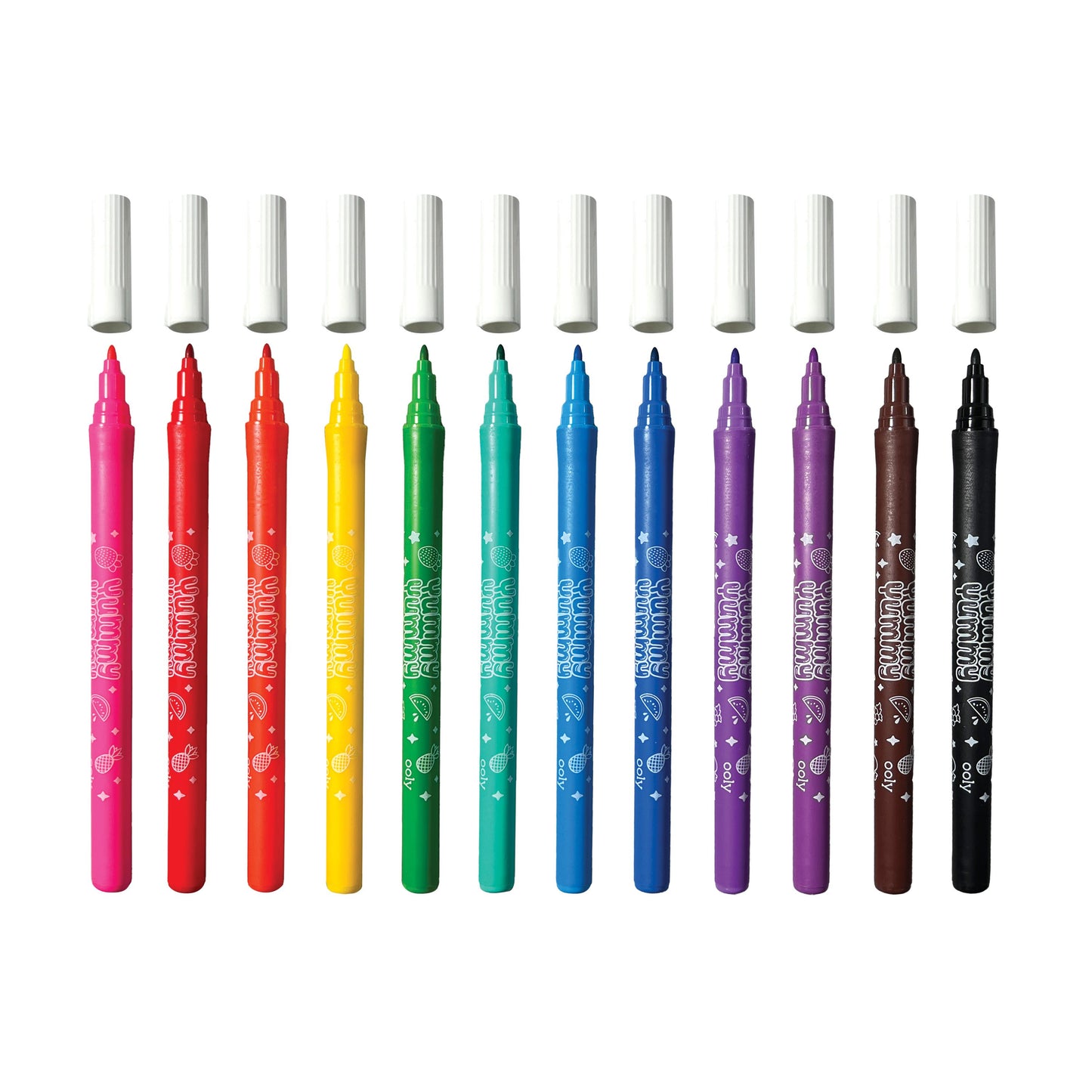 Yummy Yummy Fruit Scented Markers - Set of 12