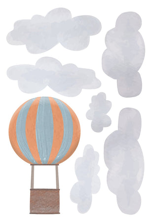 Watercolour Air Traffic Reusable Wall Stickers